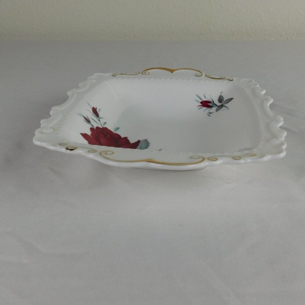 Royal Albert Sweet Romance White Floral Design Square Small Tray Meat Nut Candy - Picture 2 of 10